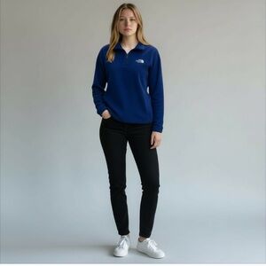 The North Face Fleece Half-Front  Zip Up Jacket Size S